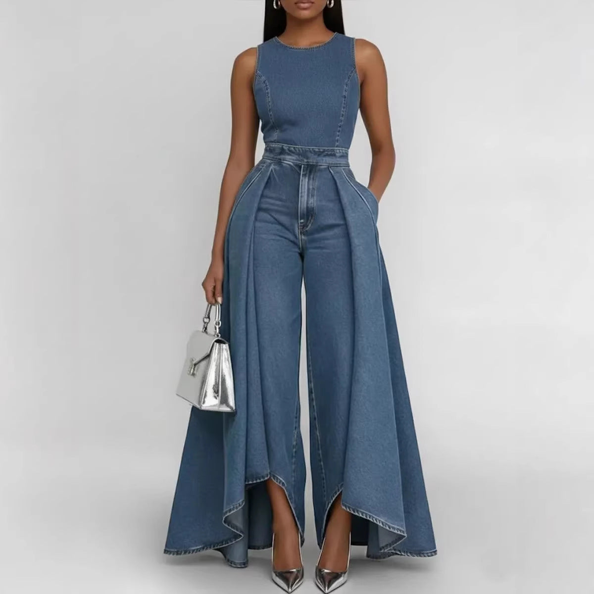 Pieri - Denim Jumpsuit Wide leg