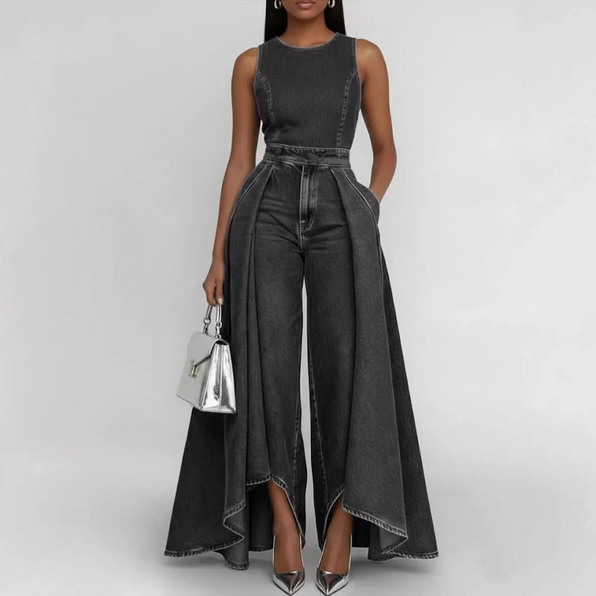 Pieri - Denim Jumpsuit Wide leg