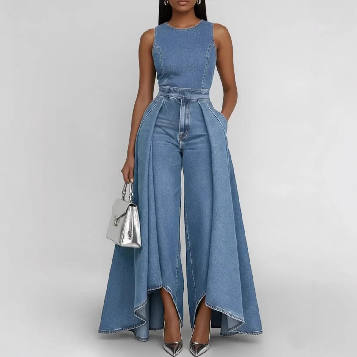 Pieri - Denim Jumpsuit Wide leg