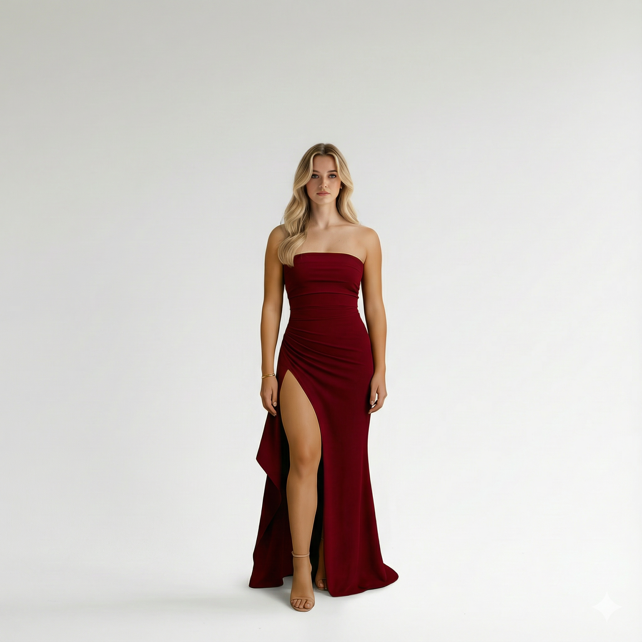 Casey - Strapless Split Long Dress