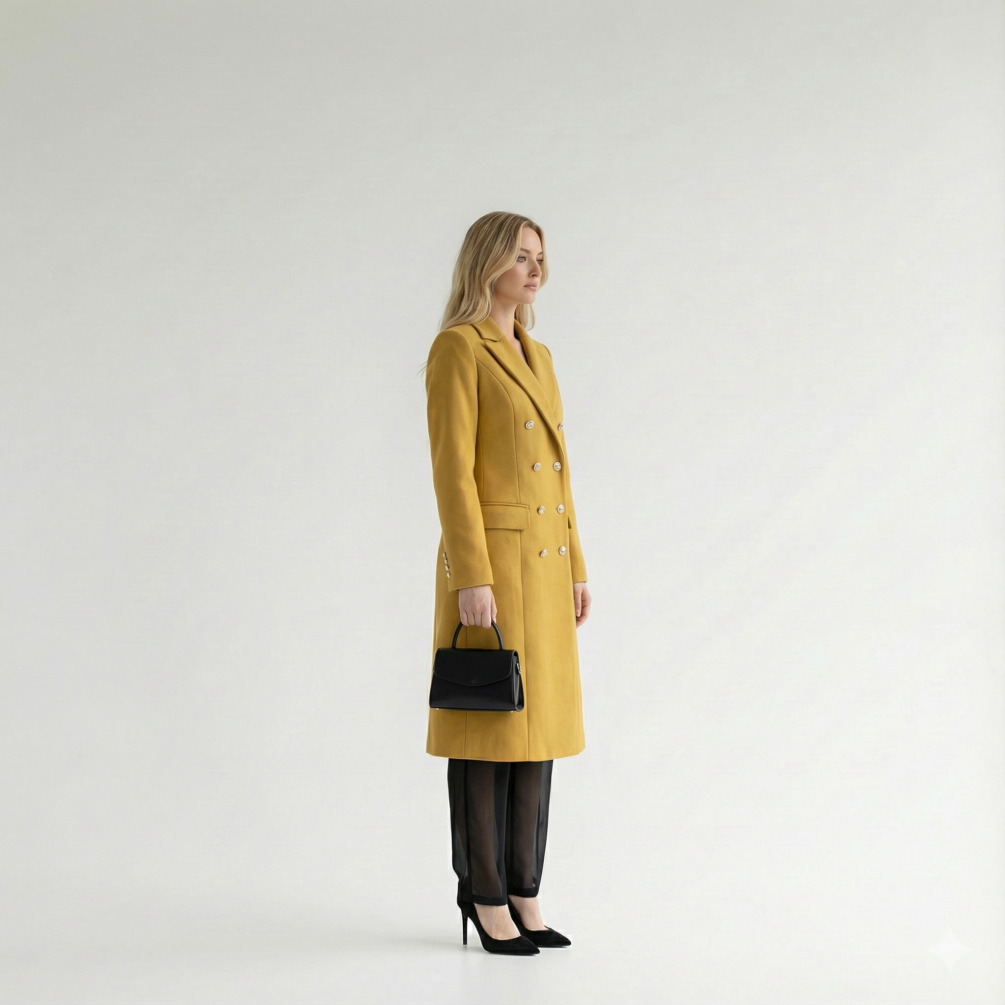 Grace - Double-Breasted Woolen Trenc