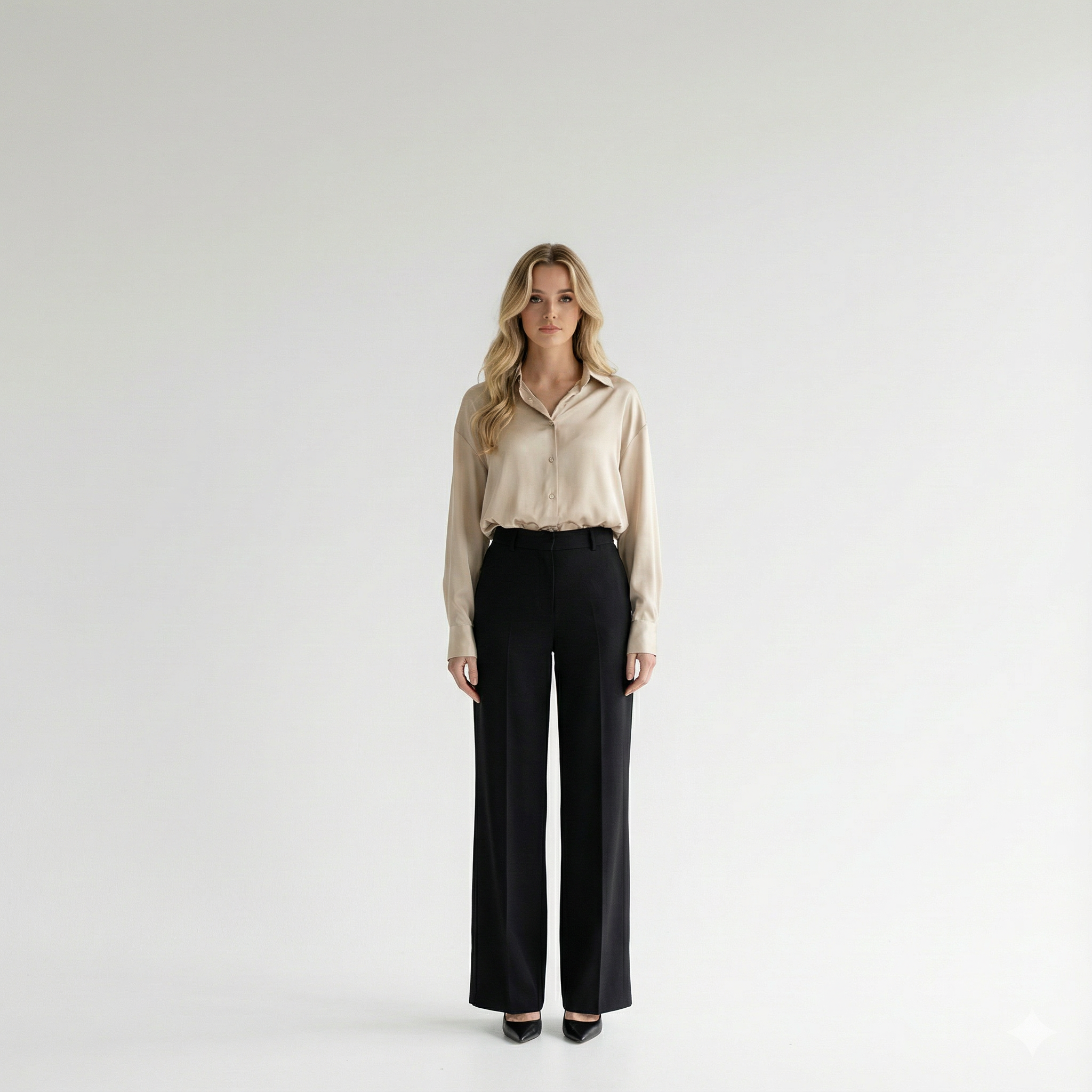 Nila – Women's Long-Sleeved Satin Shirt