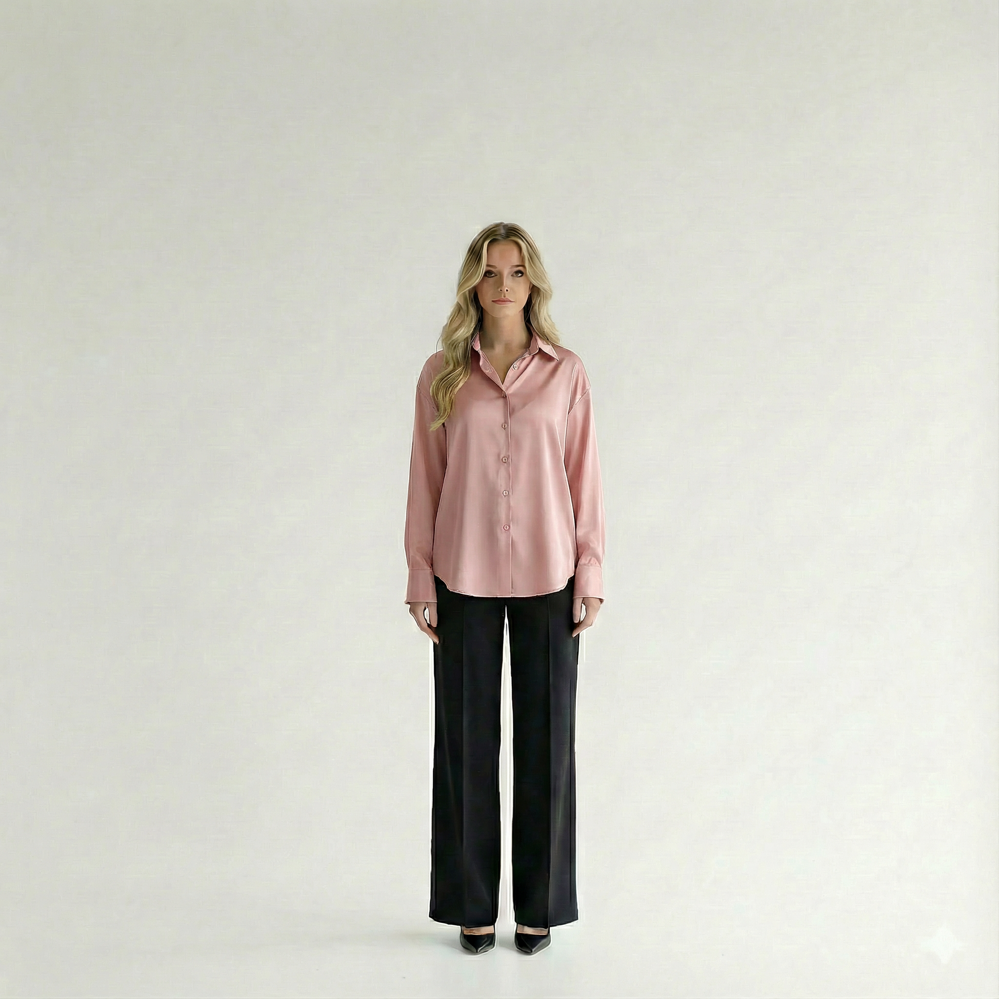 Nila – Women's Long-Sleeved Satin Shirt