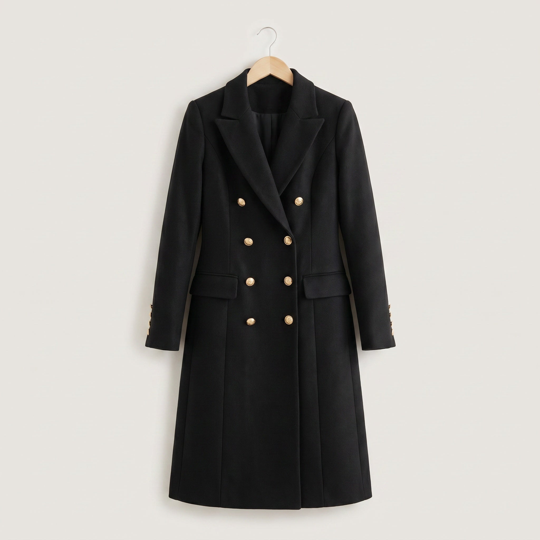 Grace - Double-Breasted Woolen Trenc