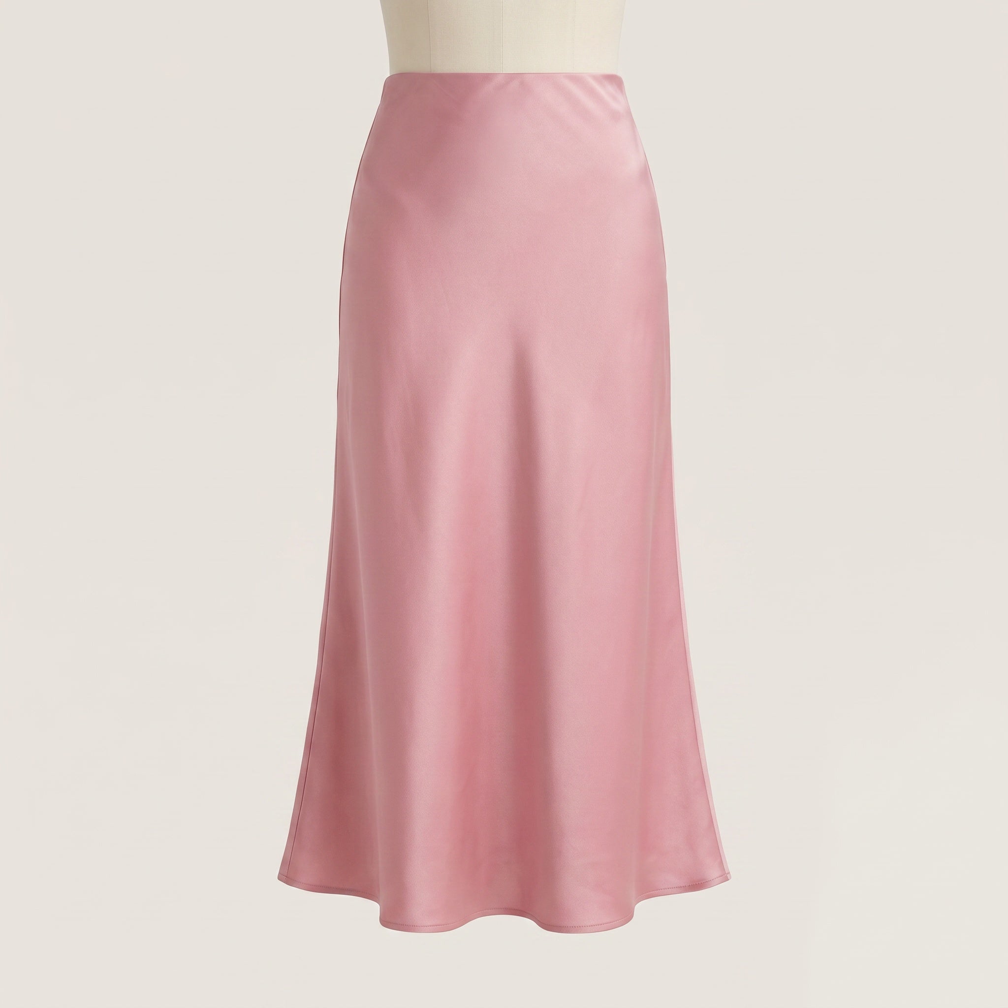 Aveline – French Silk Satin High-Waist Skirt